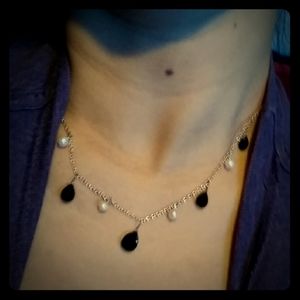 Gorgeous stamped 925 silver necklace and earrings